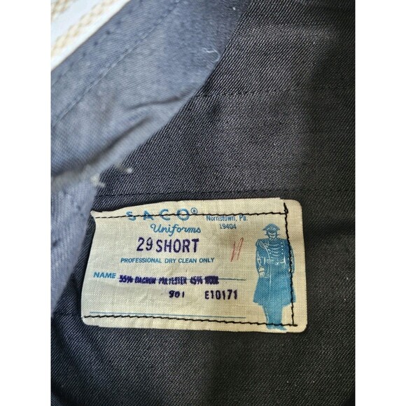 USMC US Marine Corps Officers Service Dress Belted Green Uniform Saco 37S, 29S - Picture 15 of 16